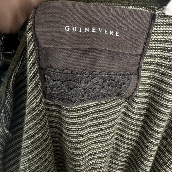 Guinevere Womens Ruffle Trim Striped Cardigan Sweater Jacket Size S - Picture 5 of 16